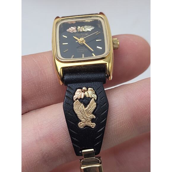 Black Hills Gold Women's Diamond Quartz Watch 10K Gold Eagles | Expandable - Picture 7 of 8